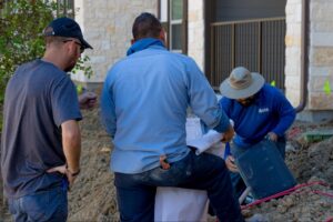 Drip irrigation setup for water-efficient Plano garden