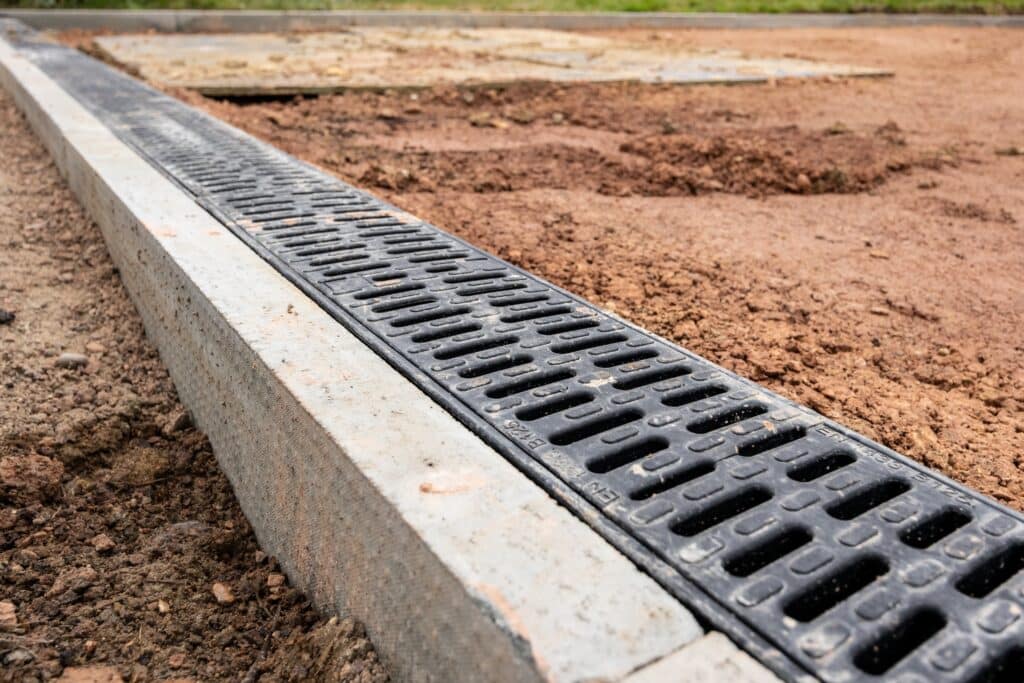 Channel drains installation Grayson County homes