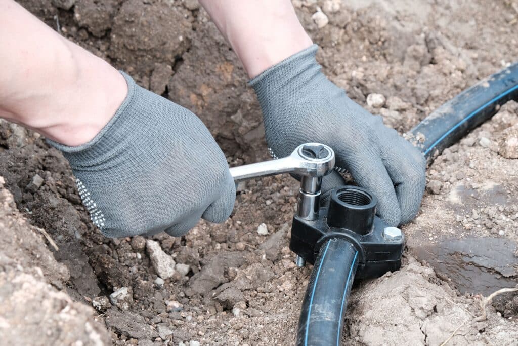 Sprinkler repair and irrigation system installation in Prosper TX residential lawn